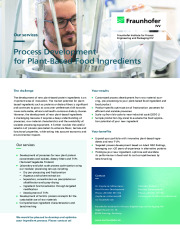 Fraunhofer IVV: Process Development for Plant-Based Food Ingredients