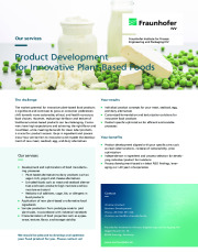Fraunhofer IVV: Product Development for Innovative Plant-Based Foods