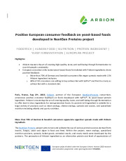 Arbiom announces positive European consumer feedback on yeast-based foods