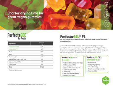 PerfectaGEL® FS Faster drying for vegan gummies