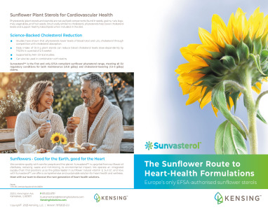 Sunvasterol, The Sunflower Route to  Heart-Health Formulations.