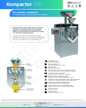 Dry Powder Compactor KOMPACTOR