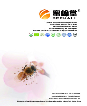 BEEHALL Raw Materials Catalog