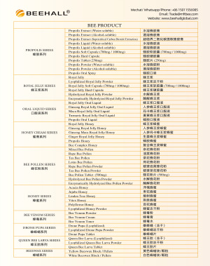 BEEHALL Product List