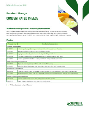 Product Range - Natural Cheese Flavor Concentrates