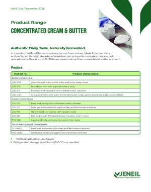 Product Range - Natural Dairy Flavor Concentrates