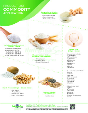 Product list Nutrition SC Public Company Limited Brochure
