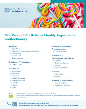 Jebsen & Jessen Life Science - One Pager - Confectionery