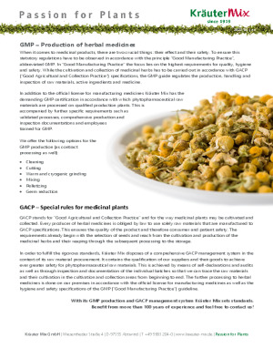 GMP & GACP | Quality Standards for Natural Raw Materials