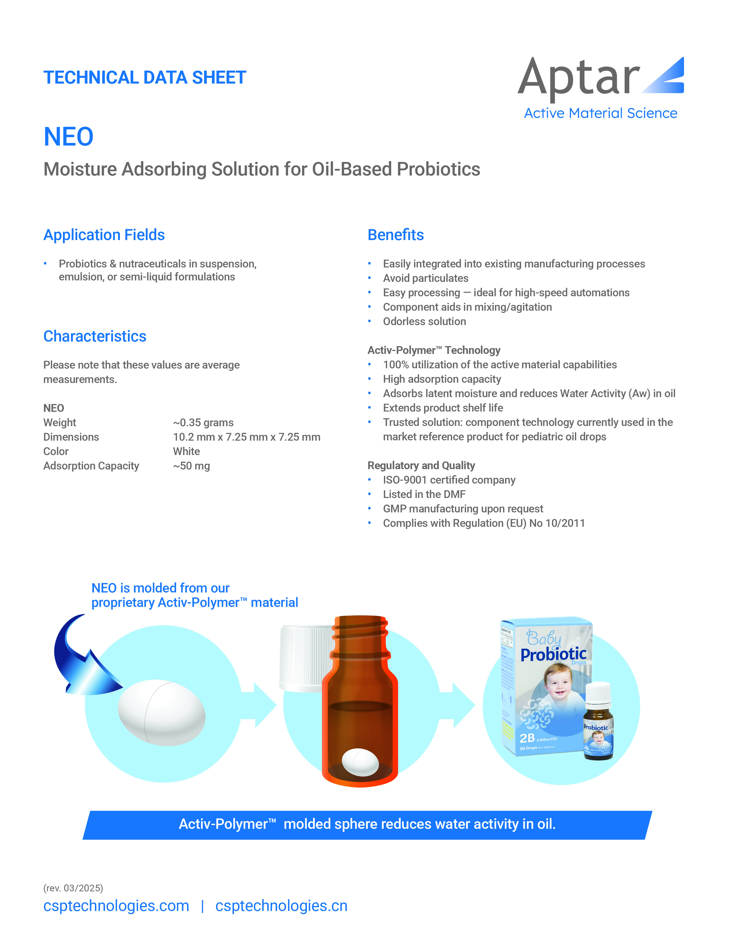 NEO Technical Data Sheet
