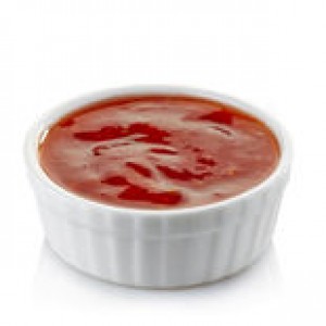 bowl-red-hot-chili-pepper-sauce-white-background-34415400